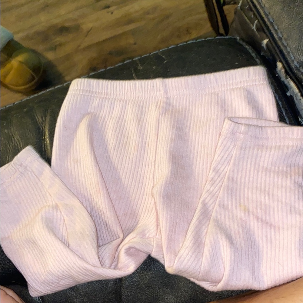 Pink Ribbed Leggings